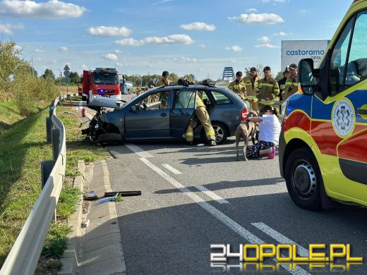 Wypadek na obwodnicy Czarnowąsów. Jedna osoba ranna, alkohol w tle