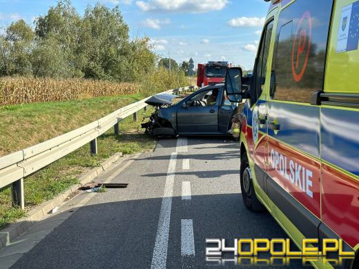 Wypadek na obwodnicy Czarnowąsów. Jedna osoba ranna, alkohol w tle