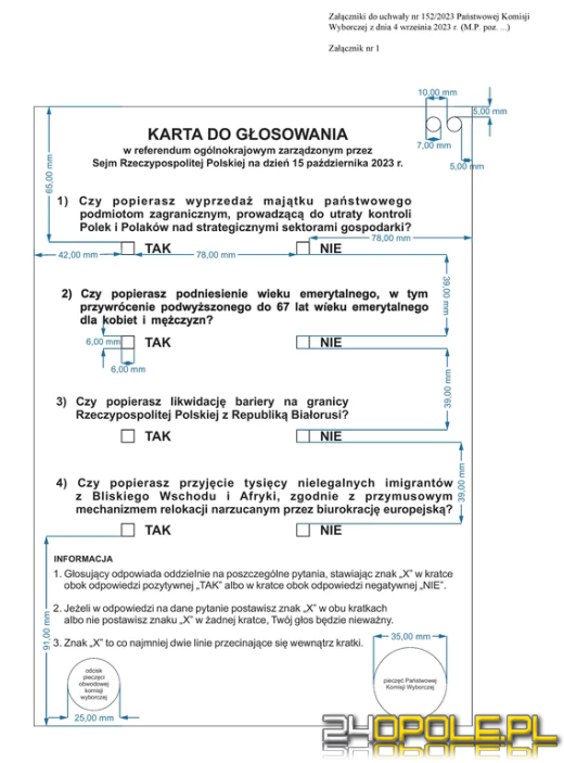 Referendum 2023: zasady, odmowa, ważność głosu, pytania