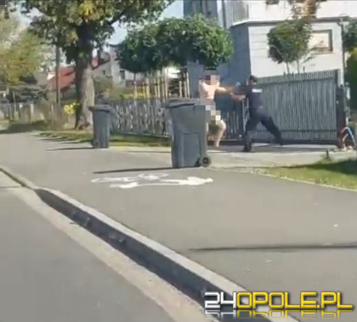 Nagi mężczyzna chodził po Luboszycach. Zaniepokojeni mieszkańcy wezwali policję