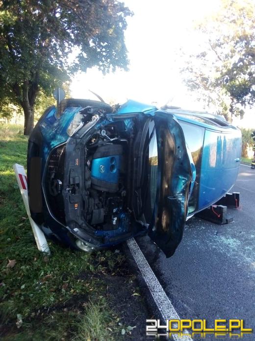 Wypadek z udziałem dwóch pojazdów w powiecie brzeskim