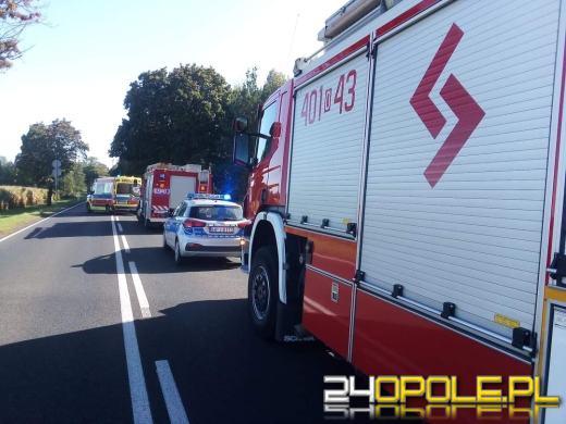 Wypadek z udziałem dwóch pojazdów w powiecie brzeskim