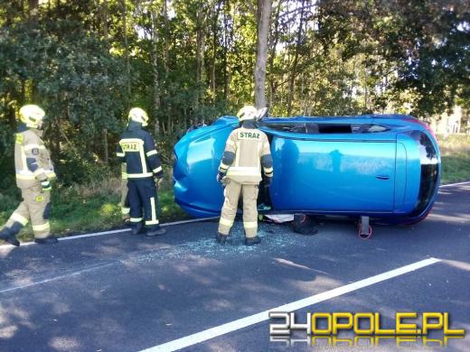 Wypadek z udziałem dwóch pojazdów w powiecie brzeskim