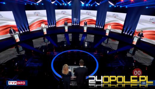 Debata w TVP z pytaniami antyopozycyjnymi. Kandydaci wykorzystali swoje 7 minut
