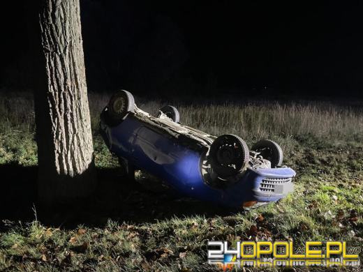 Dachowanie Seicento na DK45 w Jełowej