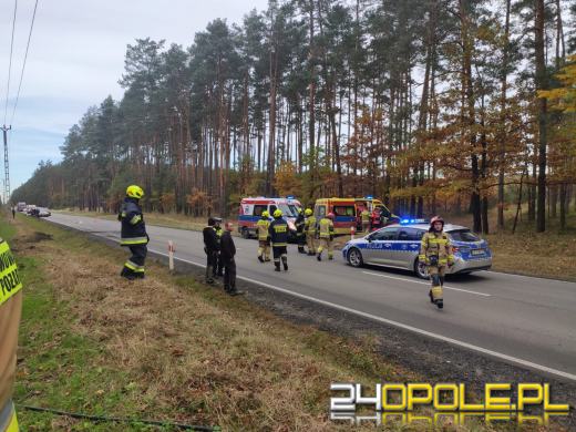 Zderzenie samochodu osobowego z ciężarowym w Kolonowskiem