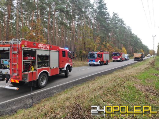 Zderzenie samochodu osobowego z ciężarowym w Kolonowskiem