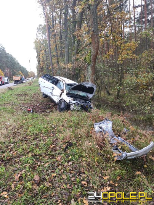 Zderzenie samochodu osobowego z ciężarowym w Kolonowskiem