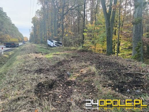 Zderzenie samochodu osobowego z ciężarowym w Kolonowskiem