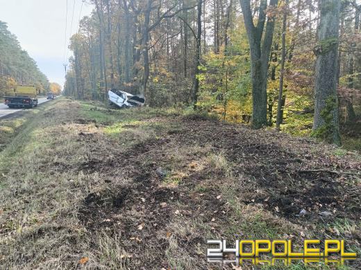 Zderzenie samochodu osobowego z ciężarowym w Kolonowskiem