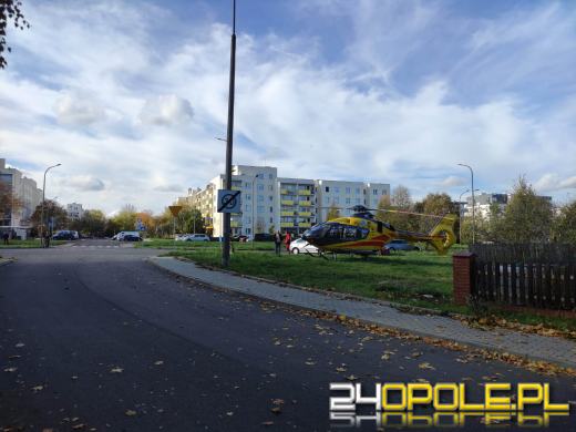 Akcja służb na Sosnowej w Opolu. Lądował śmigłowiec LPR