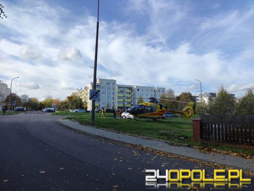 Akcja służb na Sosnowej w Opolu. Lądował śmigłowiec LPR