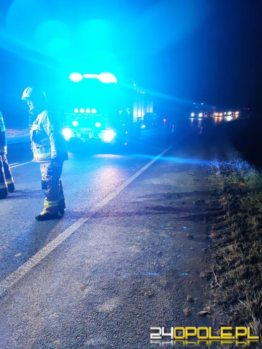 Wypadek na drodze wojewódzkiej 426. Auto uderzyło w betonowy przepust