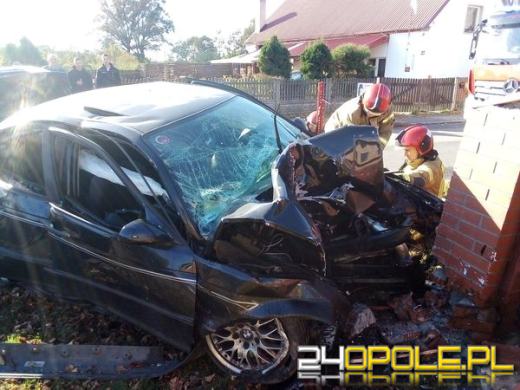 Staranował ogrodzenie. Wypadek w powiecie brzeskim