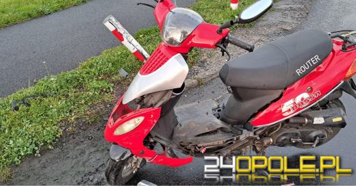 Potracenie osoby podróżującej skuterem w miejscowości Skarbimierz-Osiedle