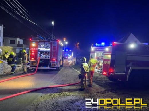 Szybka akcja ratunkowa w Chrząstowicach. Płonęła altanka - w środku butle z gazem
