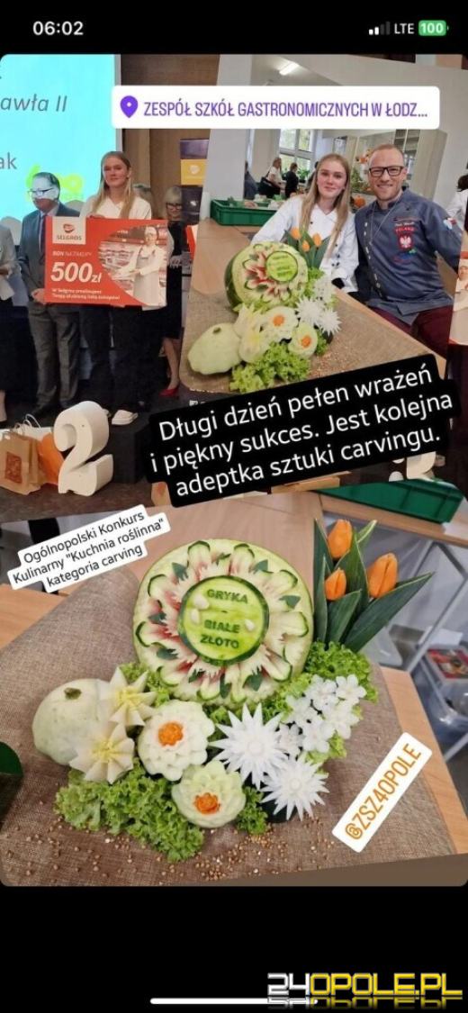 Mamy wicemistrzynię Polski w carvingu. Julia Okoń zadebiutowała i...zdobyła srebro!