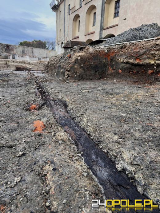 Drewniany wodociąg odkryty w Brzegu. Pochodzi z XVI wieku