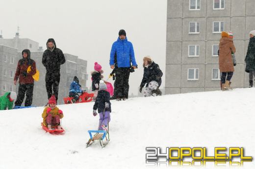 Zimowe szaleństwo w Opolu. Dzieci wyciągnęły sanki