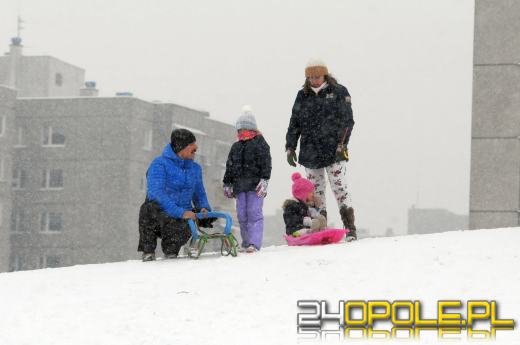 Zimowe szaleństwo w Opolu. Dzieci wyciągnęły sanki