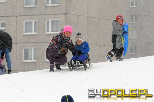 Zimowe szaleństwo w Opolu. Dzieci wyciągnęły sanki