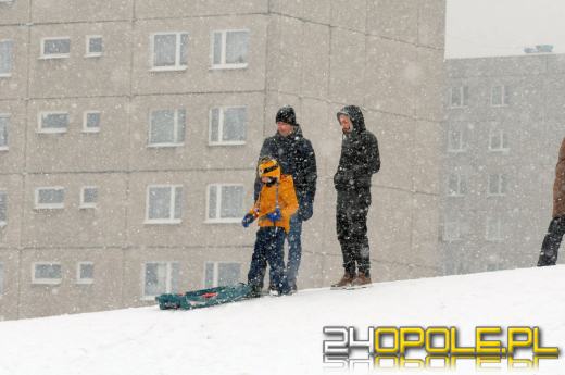 Zimowe szaleństwo w Opolu. Dzieci wyciągnęły sanki