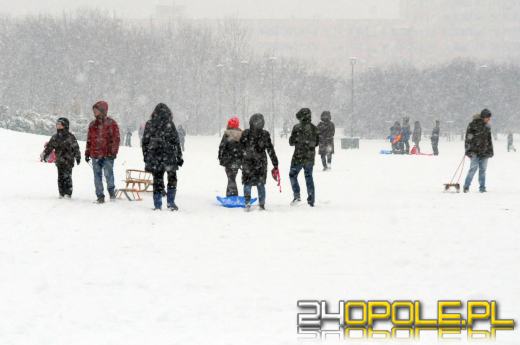 Zimowe szaleństwo w Opolu. Dzieci wyciągnęły sanki