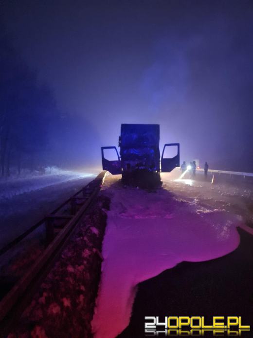 Pożar samochodu ciężarowego na opolskim odcinku A4