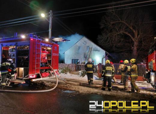 Pożar domu w Chróścicach 