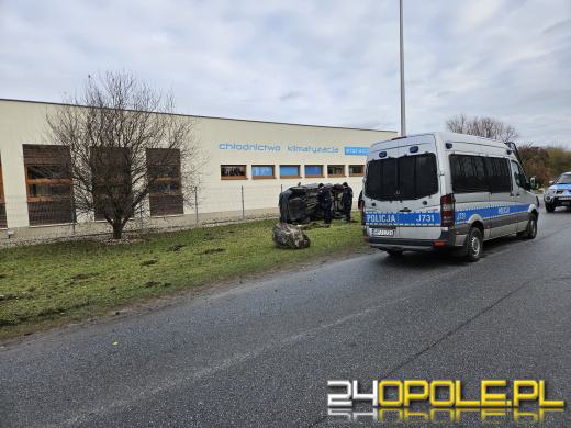Pijany kierowca wypadł z drogi na ulicy Kępskiej