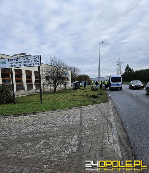 Pijany kierowca wypadł z drogi na ulicy Kępskiej