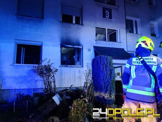 Pożar na Osiedlu Piastów Śląskich w Strzelcach Opolskich. Jedna osoba poparzona