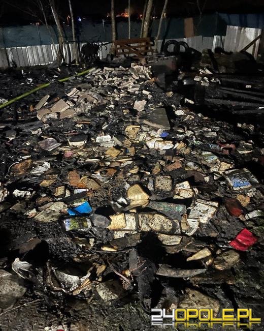 Pożar domku letniskowego w Mechnicy