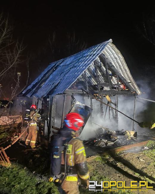 Pożar domku letniskowego w Mechnicy