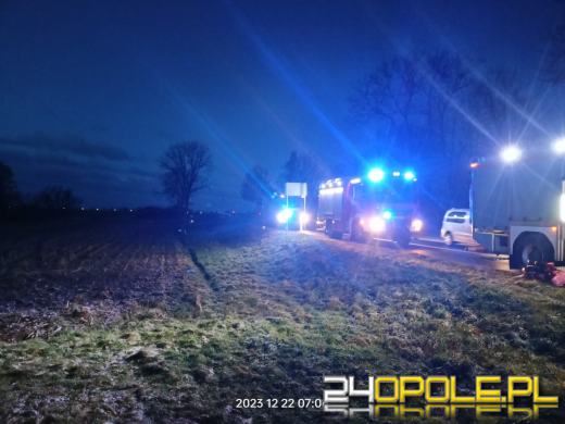 Dachowanie pojazdu w powiecie brzeskim