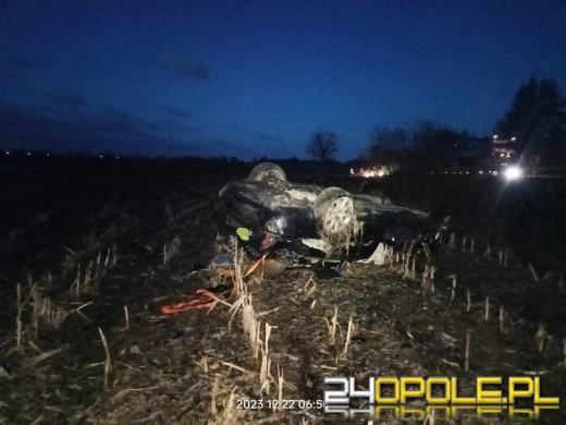 Dachowanie pojazdu w powiecie brzeskim