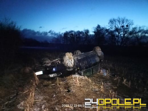 Dachowanie pojazdu w powiecie brzeskim