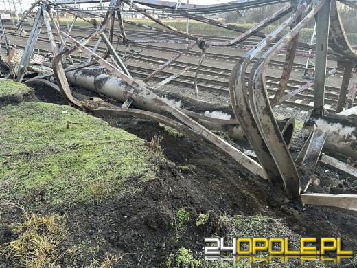 Potężny wiatr zerwał maszt antenowy przy Niemodlińskiej. Krok od nieszczęścia