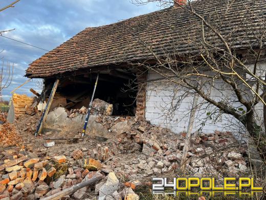Ściana budynku zawaliła się w Czepielowicach