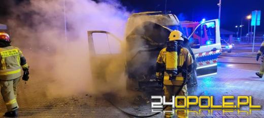 Pożar samochodu na autostradzie A4