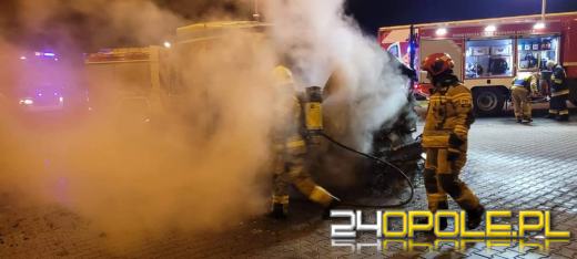 Pożar samochodu na autostradzie A4