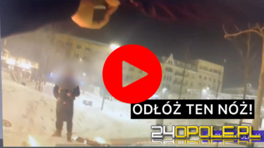 Dramatyczna interwencja w obiektywie policyjnej kamery - obezwładniony nożownik