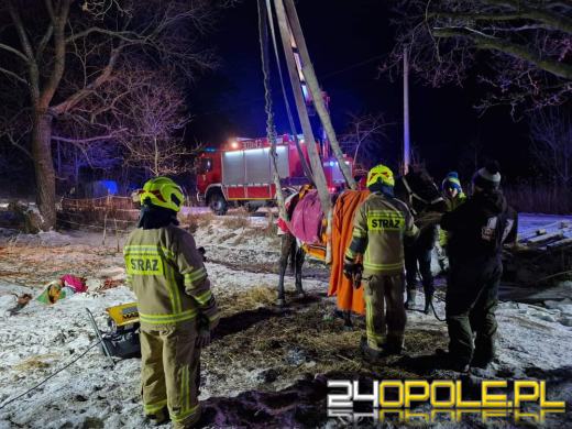 Przez 8 godzin walczyli aby uratowac konia