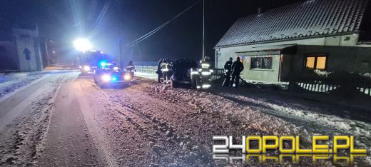 Trudne warunki na drogach - kolizja na DW 409