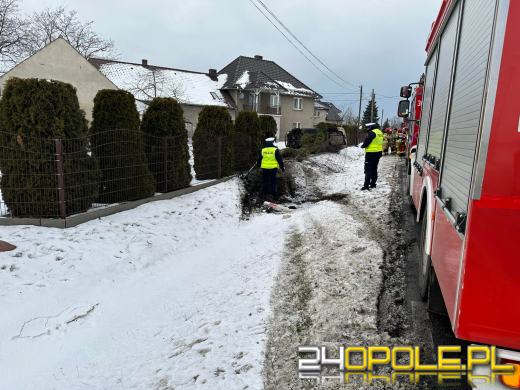 Niebezpieczne zdarzenie w Żelaznej. Kierowca skody wypadł z drogi 