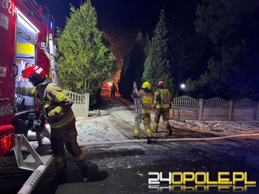Pożar dachu w budynku jednorodzinnym w Kolnicy