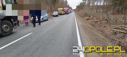 Wypadek na DK 45 na trasie Bierdzany - Jełowa