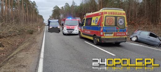 Wypadek na DK 45 na trasie Bierdzany - Jełowa