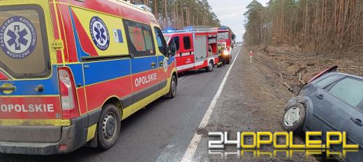 Wypadek na DK 45 na trasie Bierdzany - Jełowa