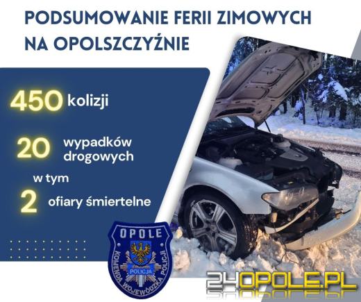 KWP Opole: Podsumowaliśmy ferie zimowe na Opolszczyźnie